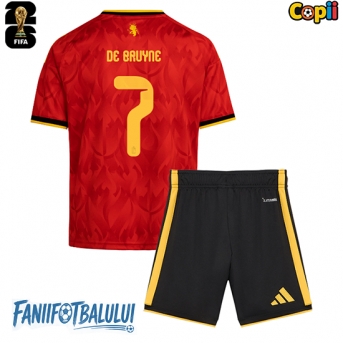 Belgia Kevin De Bruyne #7 Echipament de Fotbal Replică Mondial 2026 Copii Acasa (+ Șorturi)